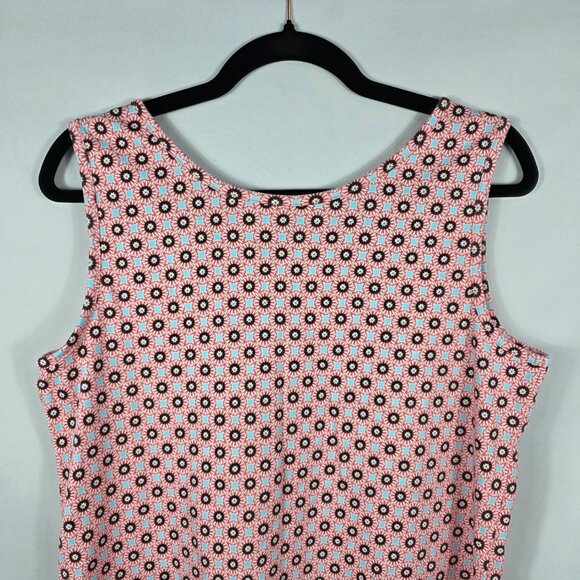 Lands' End Tank Top Women's Size Large Pink, Blue & White Geometric Print - Picture 10 of 11